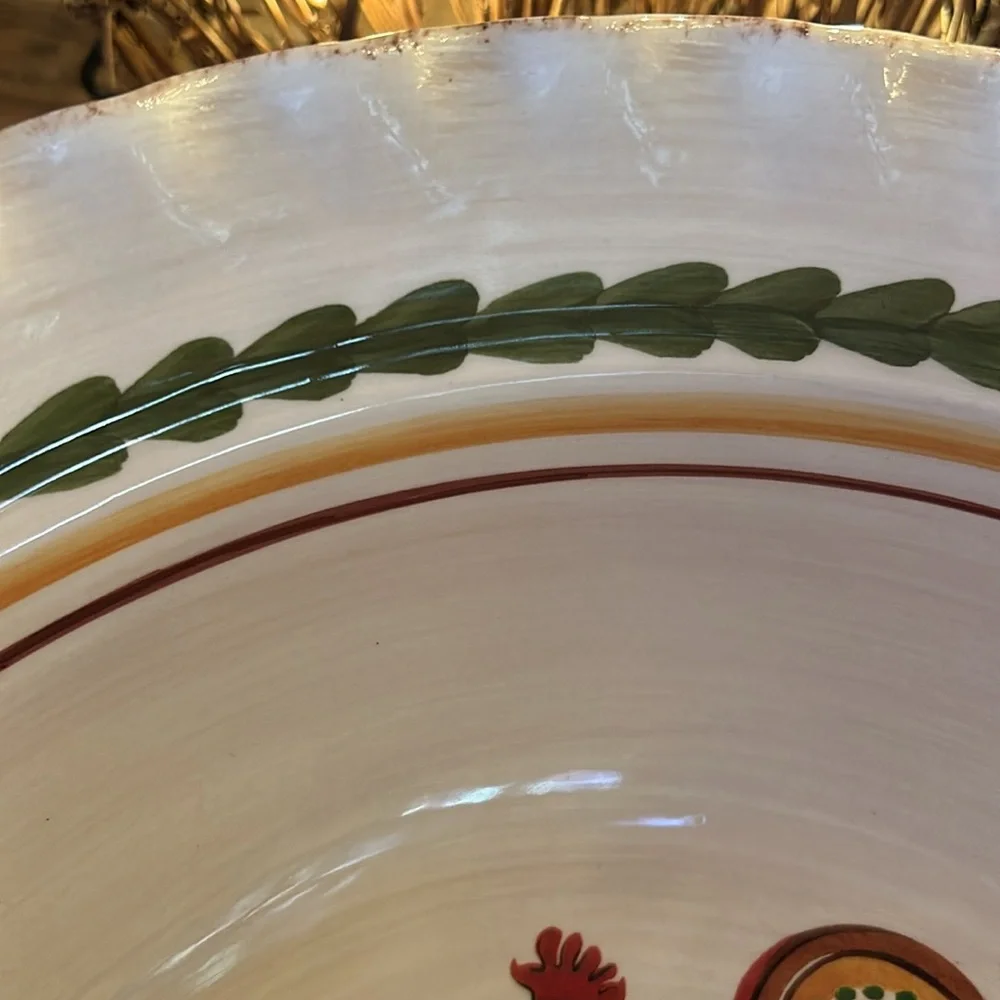 Williams Sonoma RARE Tuscan Rooster Bowl NEVER USED